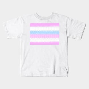 Spirograph Patterned Bigender Flag Kids T-Shirt